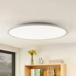 Lindby LED-loftlampe Narima, 4.000 K, Ø 100 cm, sølv
