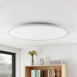 Lindby LED-loftlampe Narima, 4.000 K, Ø 100 cm, sølv