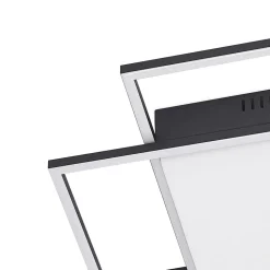 Lindby LED-loftlampe Nelinka, 60 cm, sort, aluminium