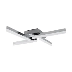 Lindby LED-loftlampe Patrik, 59 cm, 4 lyskilder, krom, IP44