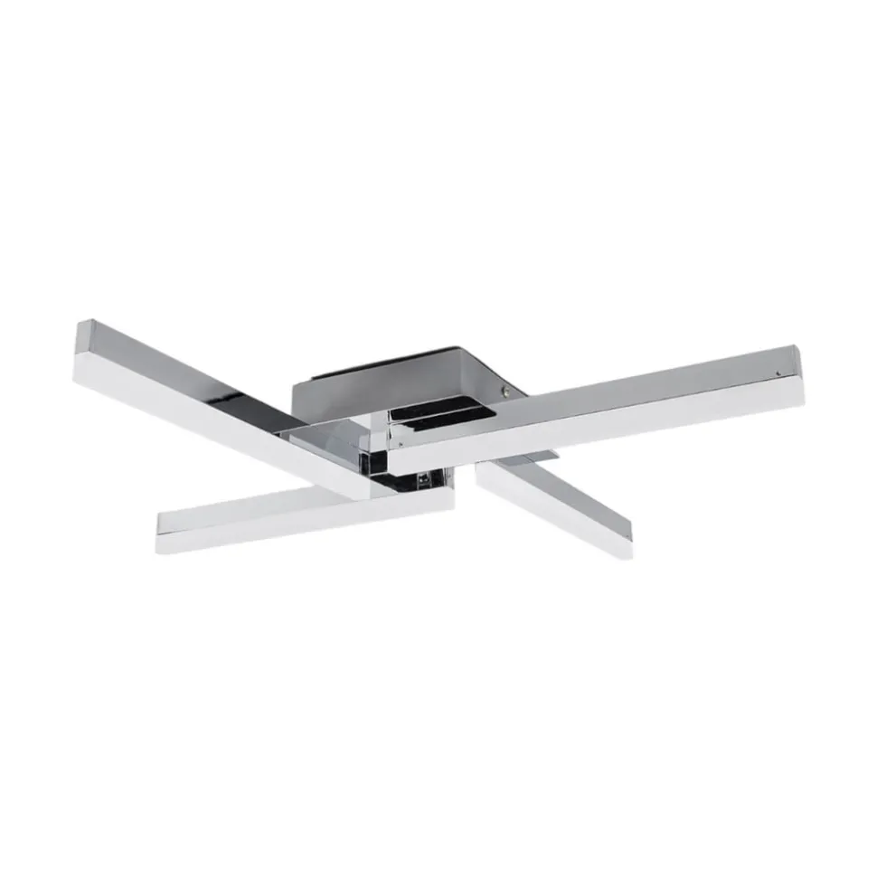 Lindby LED-loftlampe Patrik, 59 cm, 4 lyskilder, krom, IP44