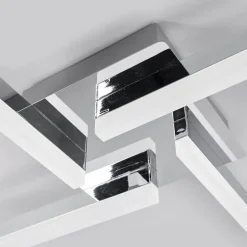 Lindby LED-loftlampe Patrik, 59 cm, 4 lyskilder, krom, IP44