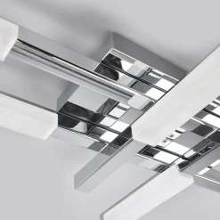 Lindby LED-loftlampe Patrik, 62 cm, 6 lyskilder, krom, IP44