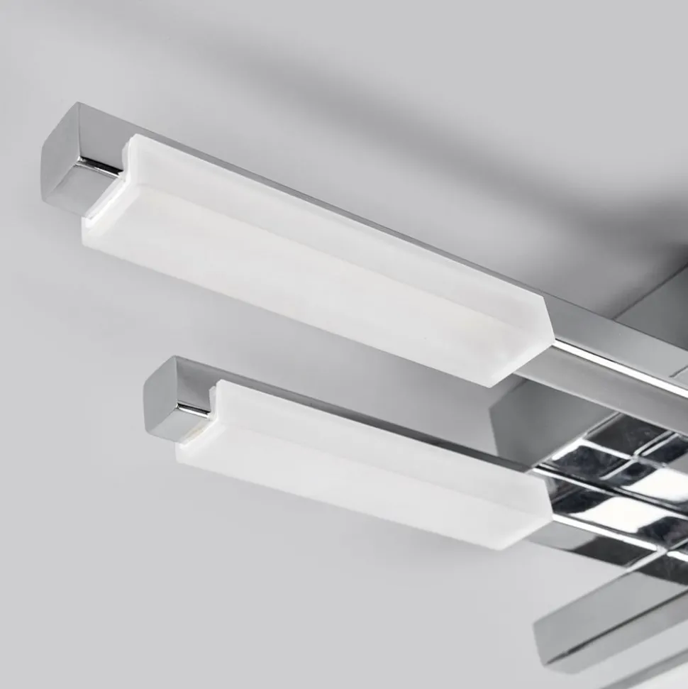 Lindby LED-loftlampe Patrik, 62 cm, 6 lyskilder, krom, IP44