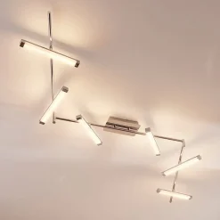 Lindby LED-loftlampe Pilou, 6 lyskilder, dæmpbar, krom