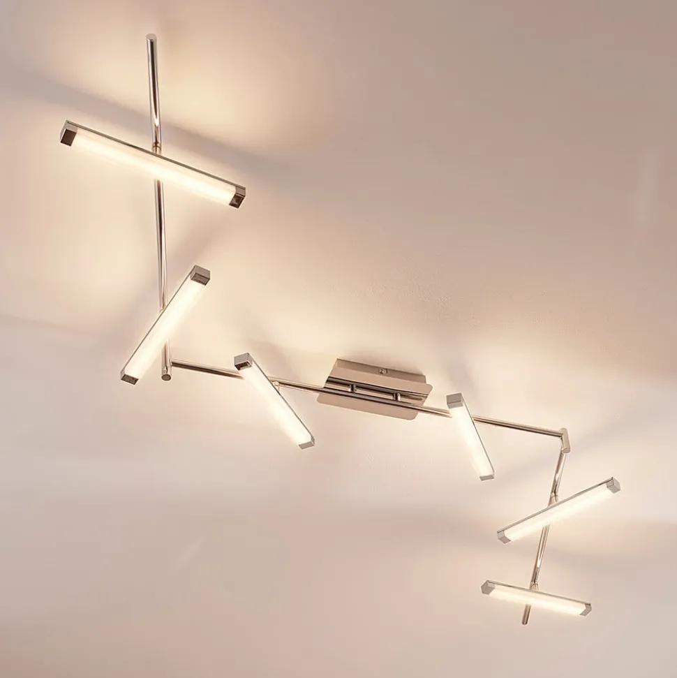 Lindby LED-loftlampe Pilou, 6 lyskilder, dæmpbar, krom