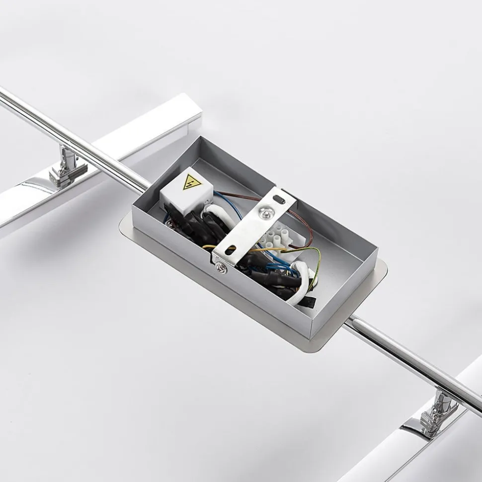Lindby LED-loftlampe Pilou, 6 lyskilder, dæmpbar, krom