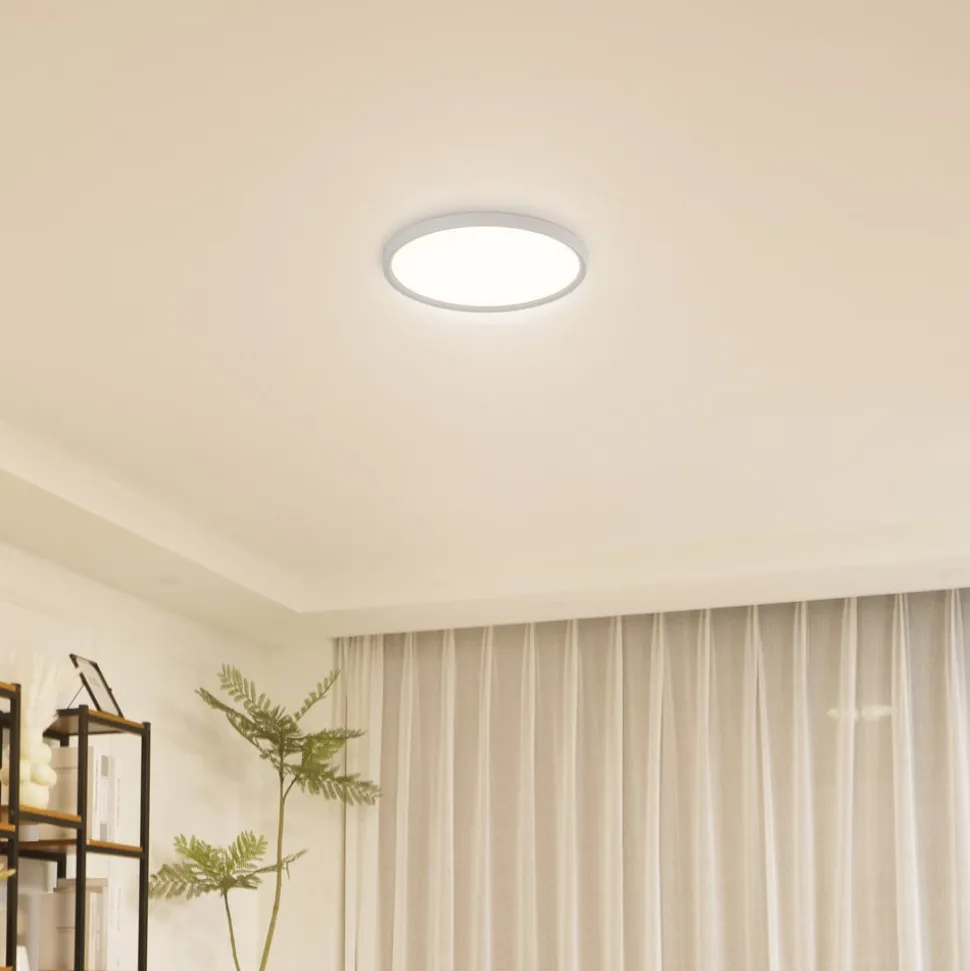 Lindby LED-loftlampe Pravin, Ø 40 cm, CCT, hvid
