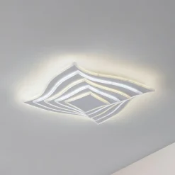 Lindby LED-loftlampe Rebeka, 47x47cm, CCT, fjernbetjening