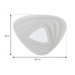 Lindby LED-loftlampe Rebeka, 48x49cm, CCT, fjernbetjening