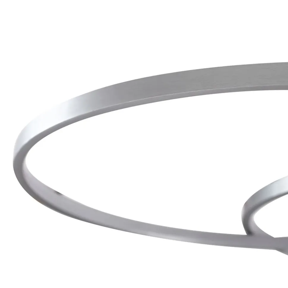 Lindby LED-loftlampe Riley, aluminiumsfarvet, metal, dæmpbar