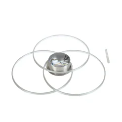Lindby LED-loftlampe Riley, aluminiumsfarvet, metal, dæmpbar