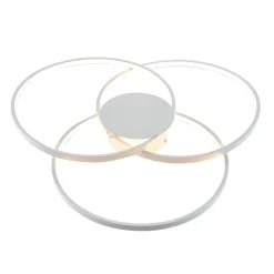 Lindby LED-loftlampe Riley, hvid, metal, 80 cm, dæmpbar