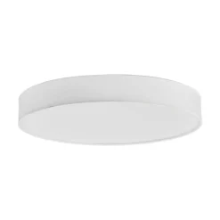 Lindby LED-loftlampe Saira, Ø 50 cm, hvid, tekstil