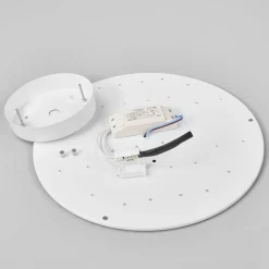 Lindby LED-loftlampe Saira, Ø 40 cm, sort, tekstil