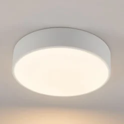 Lindby LED-loftlampe Simera, Ø 30 cm, hvid, metal