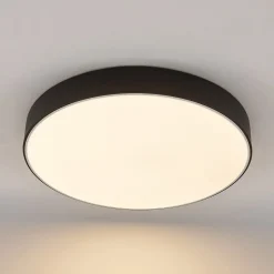 Lindby LED-loftlampe Simera, Ø 50 cm, sort, metal