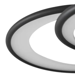Lindby LED-loftlampe Sorma, sort, CCT, dæmpbar