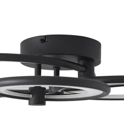 Lindby LED-loftlampe Sorma, sort, CCT, dæmpbar