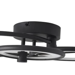 Lindby LED-loftlampe Sorma, sort, CCT, dæmpbar