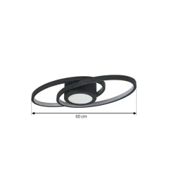 Lindby LED-loftlampe Thalina, 60 cm, dæmpbar, Infinity Tunnel