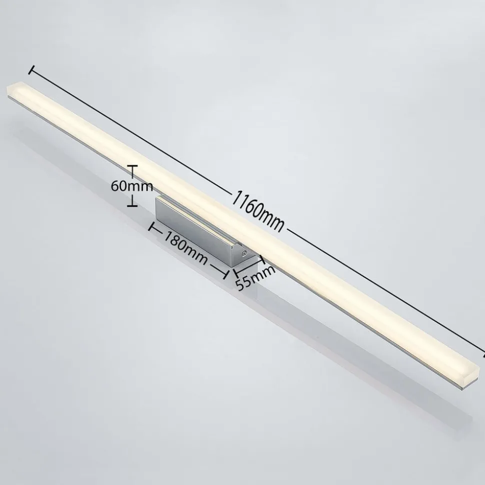 Lindby LED-loftlampe til badeværelset Levke, 116 cm, dæmpbar, IP44