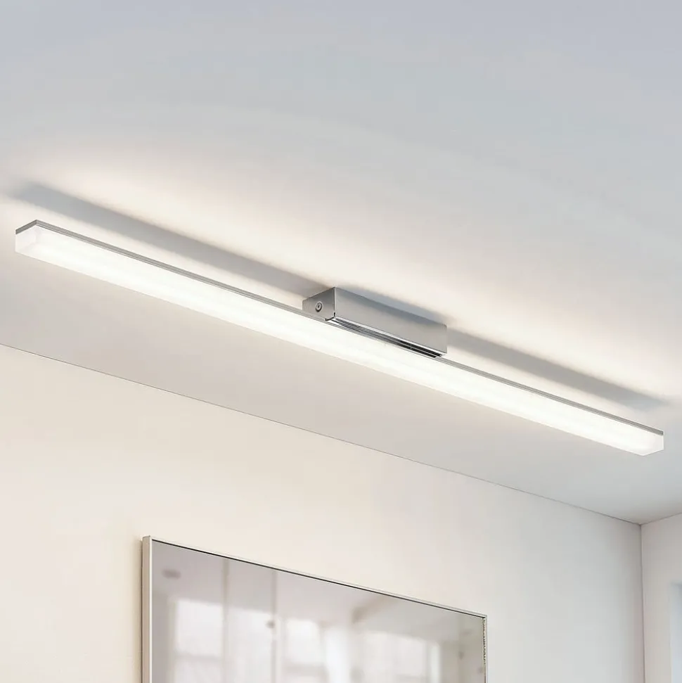 Lindby LED-loftlampe til badeværelset Levke, 100 cm, dæmpbar, IP44