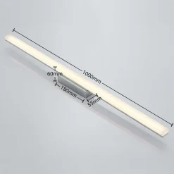 Lindby LED-loftlampe til badeværelset Levke, 100 cm, dæmpbar, IP44