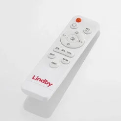 Lindby LED-loftlampe Todor, 50 cm, antracit, CCT, træ
