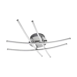 Lindby LED-loftlampe Yael, kromfarvet, metal, 67 cm lang