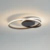 Lindby LED-loftlampe Youna, sort, aluminium, 39 cm, dæmpbar