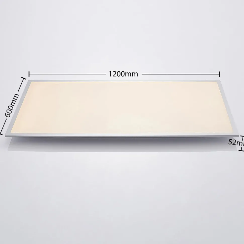 Lindby LED-loftlampe Zento, 120 cm, sølv, 4.000 K