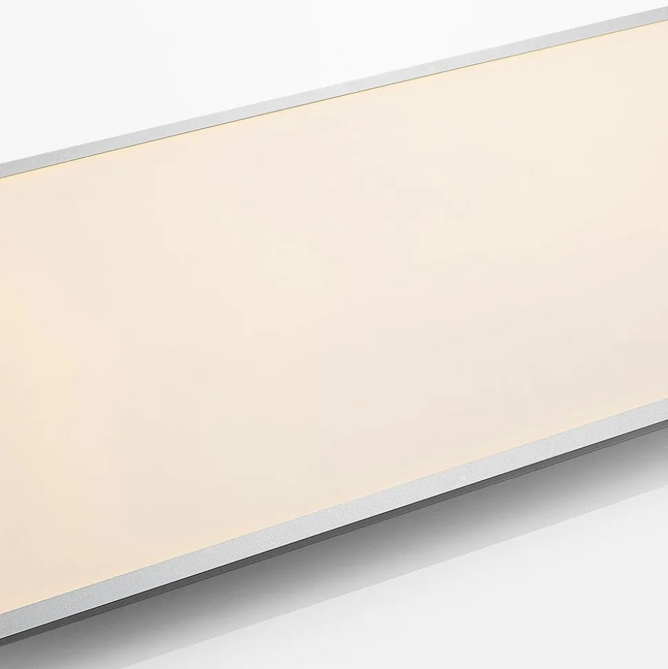 Lindby LED-loftlampe Zento, 120 cm, sølv, 4.000 K