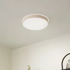 Lindby LED-loftlampe Zylo, beige, Ø 49 cm, CCT, dæmpbar