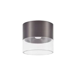 Lindby LED-loftslampe Dalila, sort, Ø 10 cm, aluminium