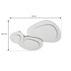 Lindby LED-loftslampe Delar, 60 x 60 cm, CCT, dæmpbar