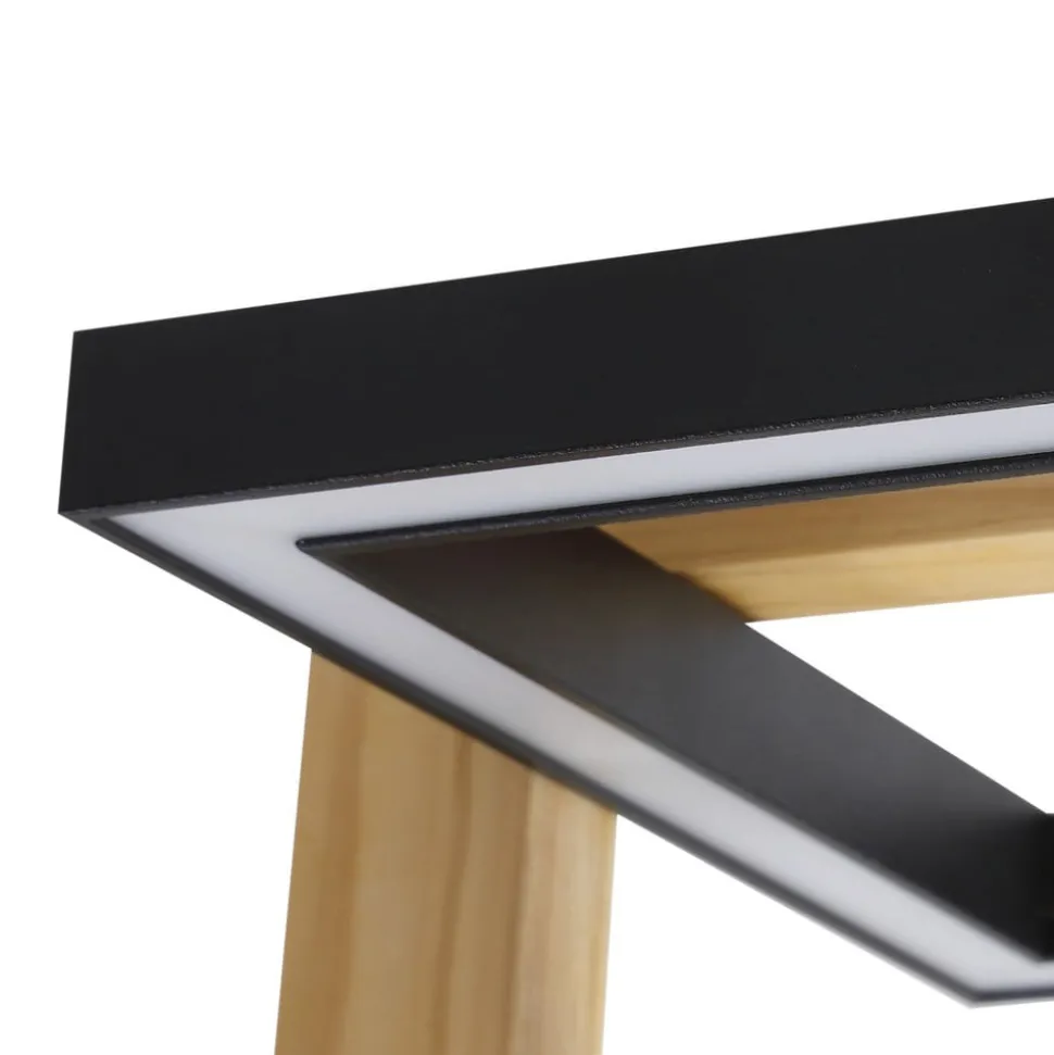 Lindby LED-loftslampe Holamu, 80 cm, træ