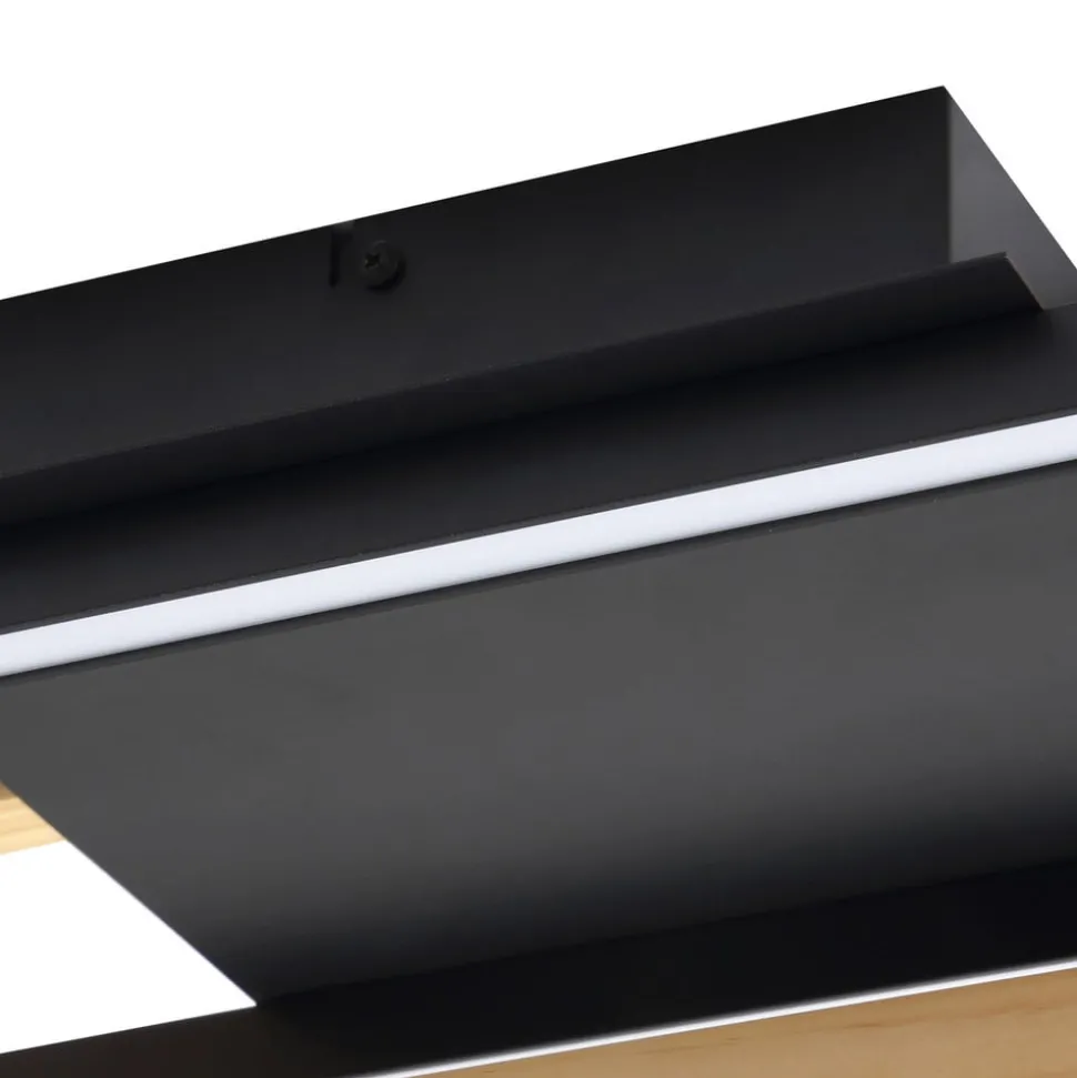 Lindby LED-loftslampe Holamu, 80 cm, træ