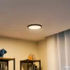 Lindby LED-loftslampe Pravin, Ø 23 cm, 3.000 K, sort