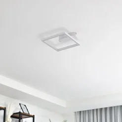 Lindby LED-loftslampe Yulla, hvid, bevægelsesdetektor