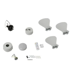 Lindby LED-loftventilator Enon, hvid, DC-motor, støjsvag