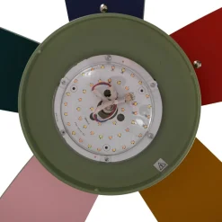 Lindby LED-loftventilator Jonte, træ, DC, støjsvag, Ø 106 cm