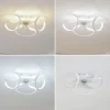 Lindby LED-loftventilator Lomata, hvid, støjsvag, Ø 23 cm