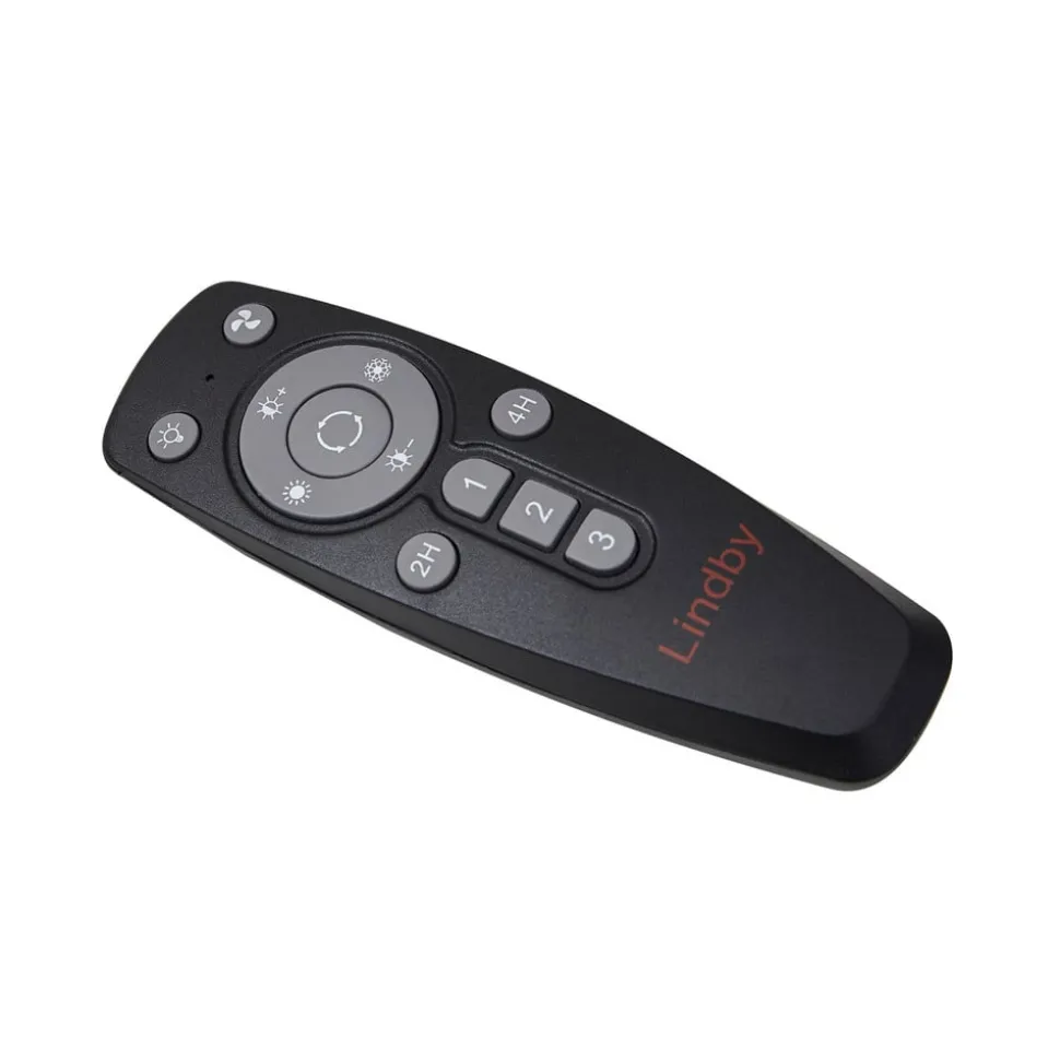 Lindby LED-loftventilator Lomata, hvid, støjsvag, Ø 23 cm
