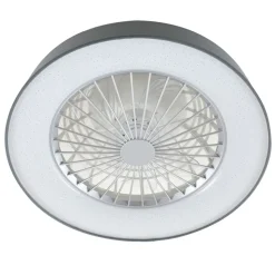 Lindby LED-loftventilator Mace, grå, støjsvag, CCT