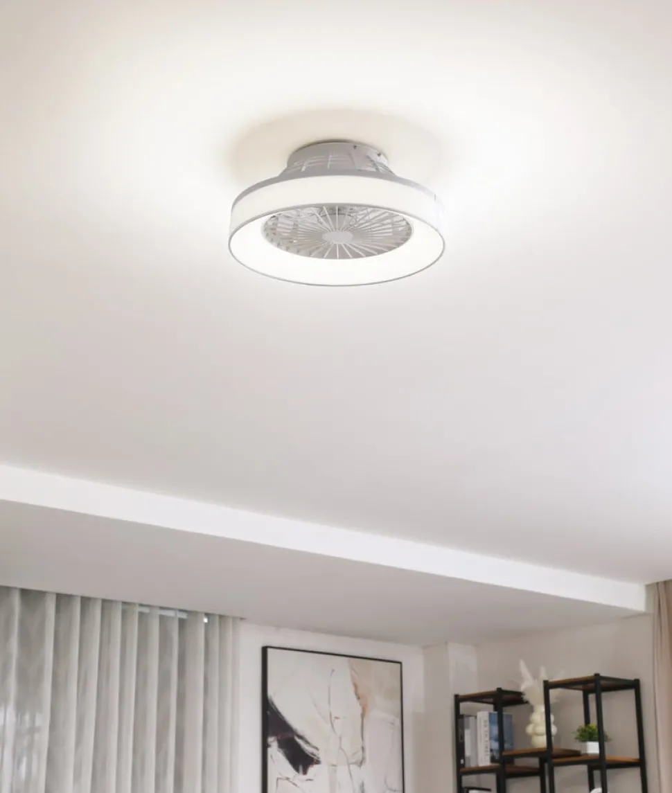 Lindby LED-loftventilator Mace, hvid, støjsvag, CCT