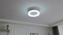 Lindby LED-loftventilator Mace, hvid, støjsvag, CCT