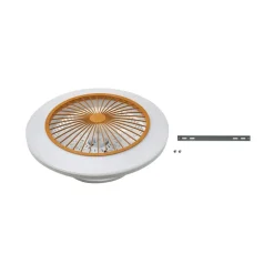 Lindby LED-loftventilator Mamuti, træfarvet, støjsvag, 55 cm