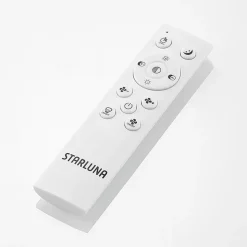 Lindby LED-loftventilator Romea, kantet, DC, støjsvag, 60 cm