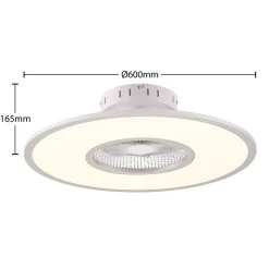 Lindby LED-loftventilator Romea, rund, DC, støjsvag, 60 cm